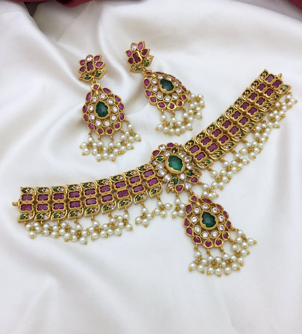 Sparkling cocktail party wear Necklace Set - Kanyaa