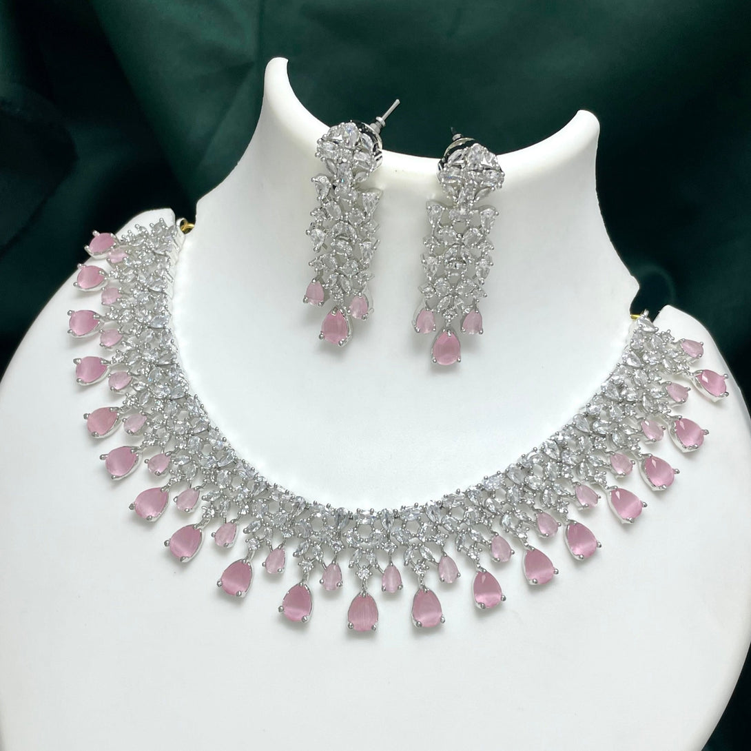 Amazing Rhodium Polish Necklace Set - Kanyaa