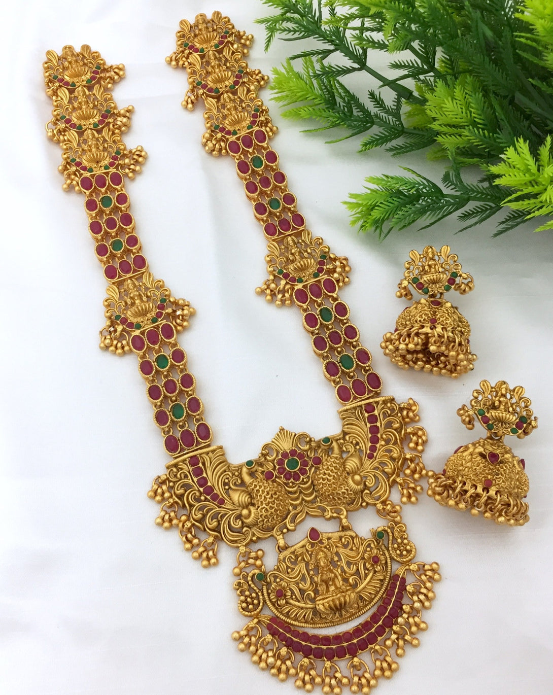 Traditional South Indian jewellery Haram Set - Kanyaa