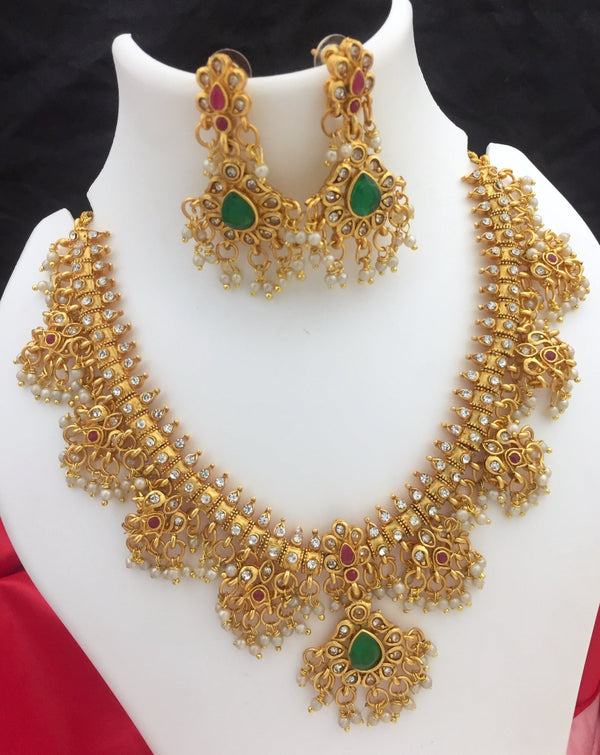 Antique Necklace Set - Kanyaa