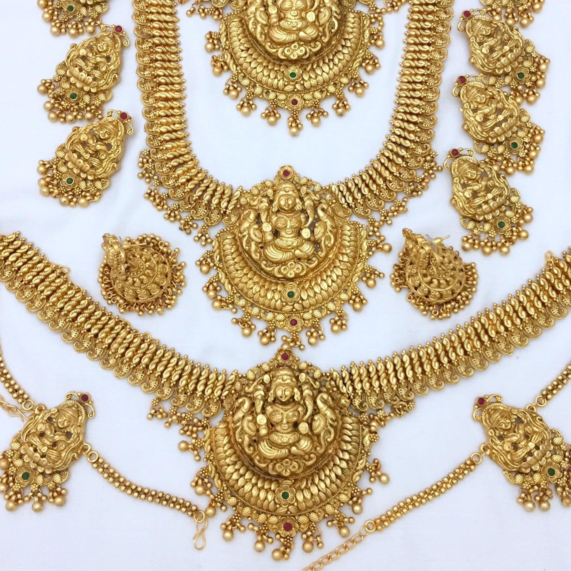 Temple design bridal jewellery on sale set