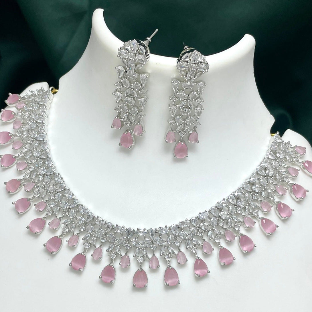 Amazing Rhodium Polish Necklace Set - Kanyaa