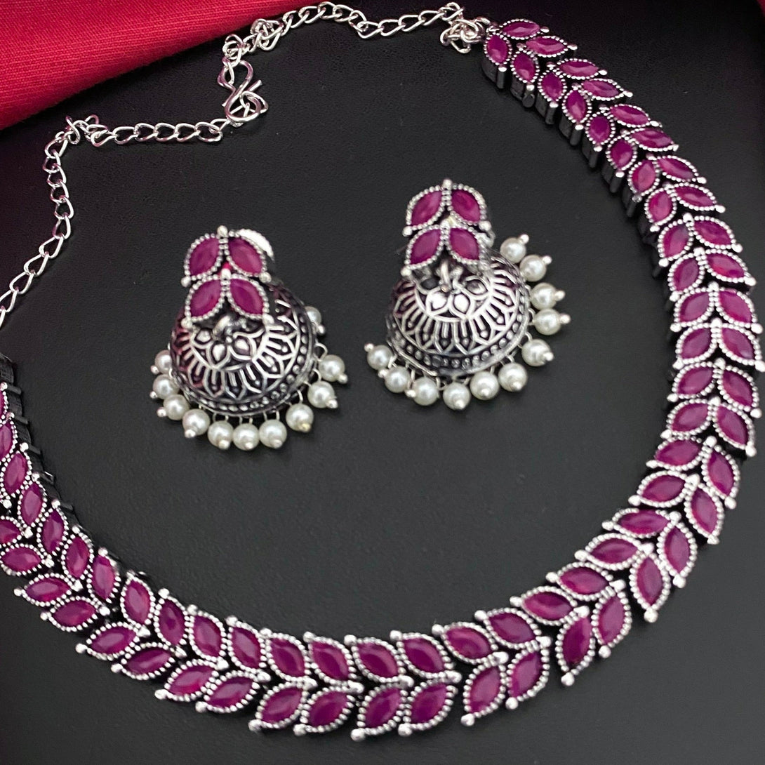 Stunning German Silver Necklace Set 1 - Kanyaa