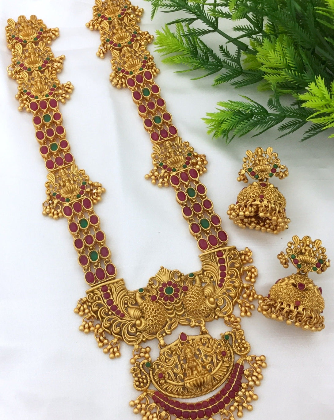 Traditional South Indian jewellery Haram Set - Kanyaa